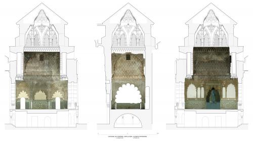 Mezquita de Córdoba - Alzados interiores Capilla Real con ortos