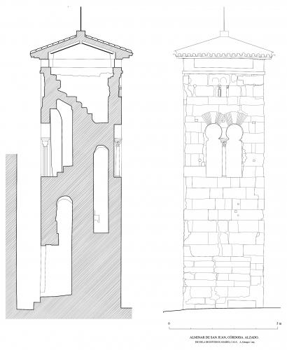 Alminar de San Juan de los Caballeros (Córdoba) - Alzados y sección