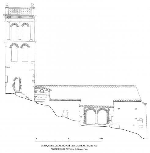 Mezquita de Almonaster (Huelva) - Alzado oeste