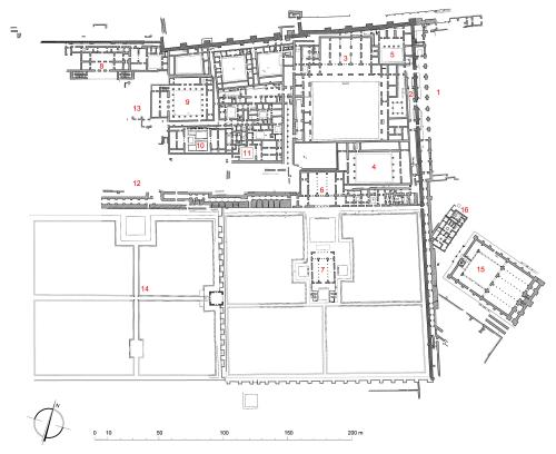 Madinat Al-Zahra (Córdoba) - Planta del alcázar hipótesis