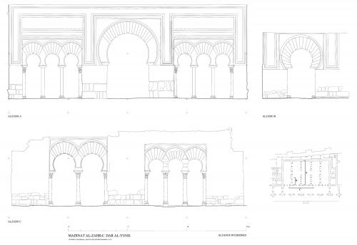 Madinat Al-Zahra (Córdoba) - Dar al-Yund.  Alzados