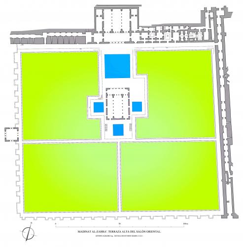 Madinat Al-Zahra (Córdoba) - Jardín alto. Planta