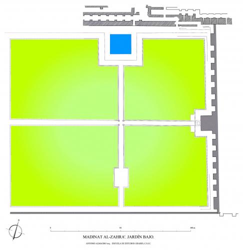 Madinat Al-Zahra (Córdoba) - Jardín bajo. Planta