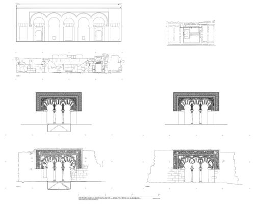 Madinat Al-Zahra (Córdoba) - Alberca. Alzados
