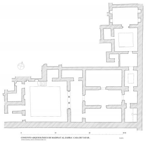 Madinat Al-Zahra (Córdoba) - Casa de Yafar. Planta