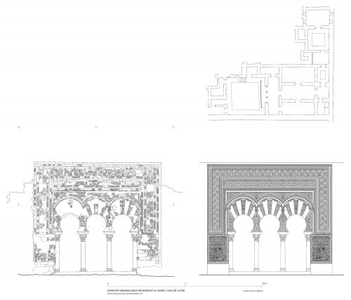 Madinat Al-Zahra (Córdoba) - Casa de Yafar. Alzado