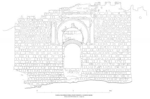Castillo de Gormaz (Soria) - Alzado exterior puerta principal