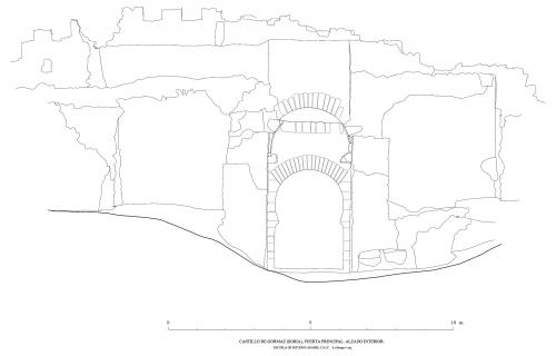 Castillo de Gormaz (Soria) - Alzado interior puerta principal