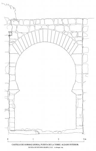 Castillo de Gormaz (Soria) - Alzado interior puerta torre