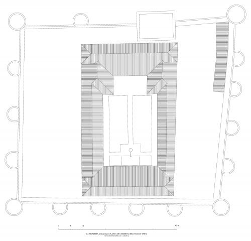 La Aljafería de Zaragoza - Planta cubiertas hipótesis