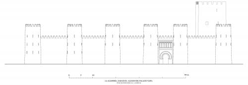 La Aljafería de Zaragoza - Alzado hipotético