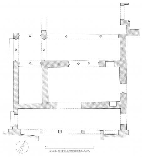 Alcazaba de Málaga - Planta palacio taifa