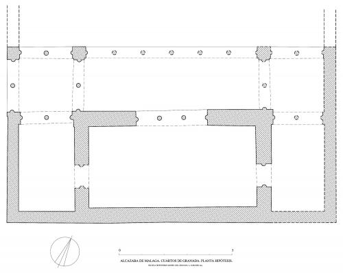 Alcazaba de Málaga - Planta hipótesis del salón