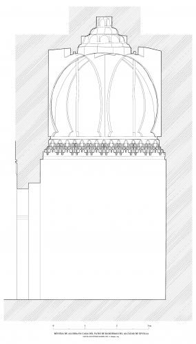 Alcázar taifa (Sevilla) - Qubba sección hipótesis