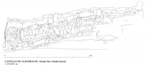 Castillo de Albarracín (Teruel) - Alzado Sur Actual