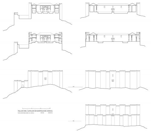 El Castillejo de Monteagudo (Murcia) - Alzados y secciones hipótesis