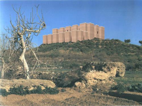 El Castillejo de Monteagudo (Murcia) - Vista del Castillejo de Monteagudo desde las huertas
