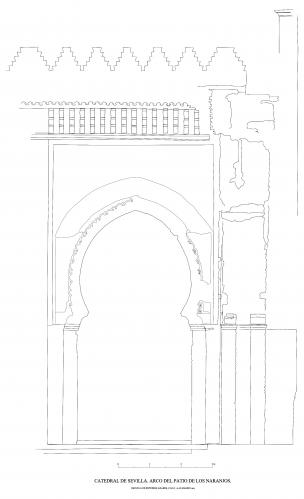Mezquita aljama almohade de Sevilla - Arco del patio
