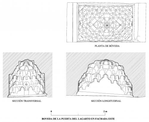 Mezquita aljama almohade de Sevilla - Bóveda de mocárabes puerta del Lagarto