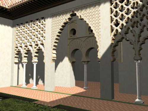 Alcázar islámico (Sevilla) - Pórtico norte del Cuarto del Yeso