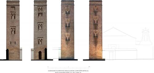 Mezquita de Cuatrovitas (Bollullos de la Mitación, Sevilla) - Alzados del  alminar