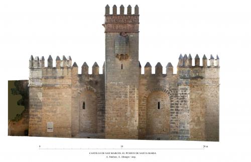 Mezquita en Castillo de San Marcos (Puerto de Santa María, Cádiz) - Alzado suroeste