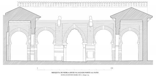 Mezquita (Niebla, Huelva) - Alzado sala oración