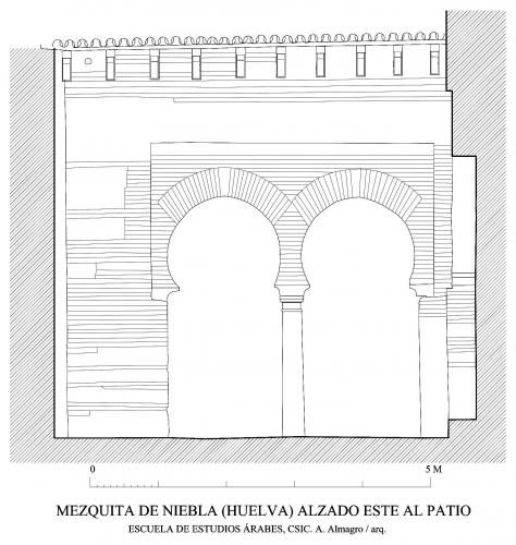 Mezquita (Niebla, Huelva) - Alzado pórtico este