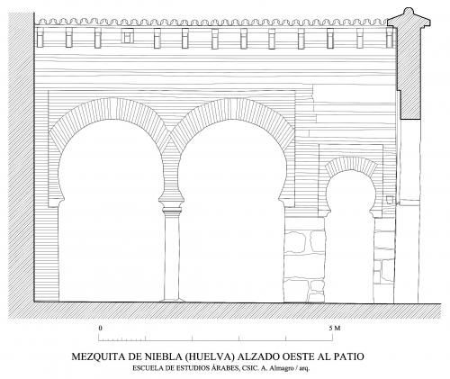 Mezquita (Niebla, Huelva) - Alzado pórtico oeste