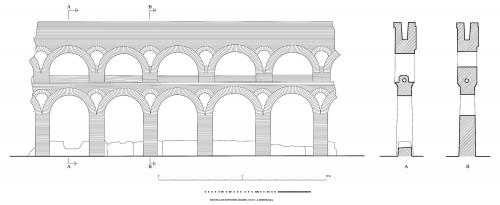 Acueducto de los Caños de Carmona (Sevilla) - Alzado y secciones