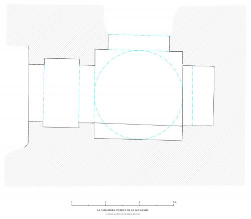 Alhambra de Granada - Planta Puerta de la Alcazaba