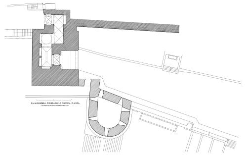 Alhambra de Granada - Planta general Puerta de la Justicia