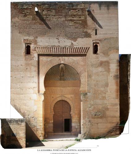 Alhambra de Granada - Ortoimagen Este de la Puerta de la Justicia