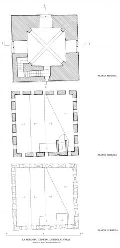 Alhambra de Granada - Torre de los Picos. Plantas superiores