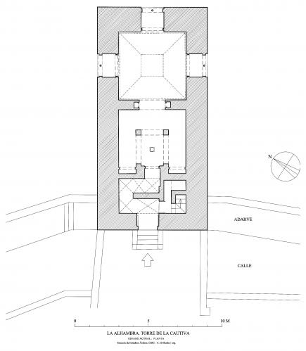 Alhambra de Granada - Torre de la Cautiva. Planta