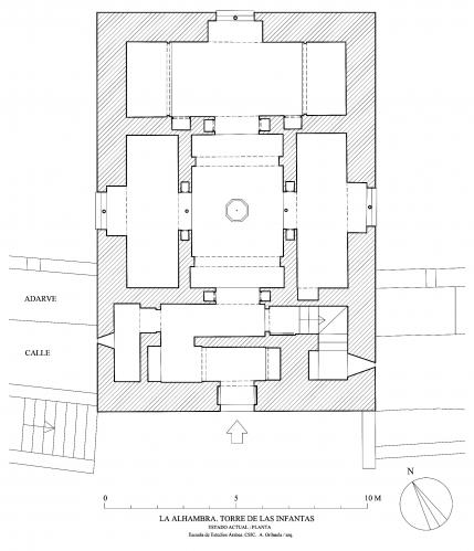 Alhambra de Granada - Torre de ls Infantas. Planta