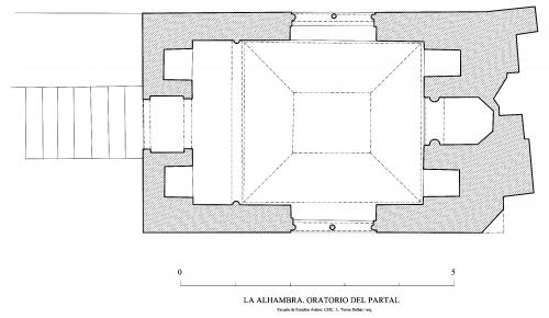 Alhambra de Granada - Oratorio del Partal. Planta
