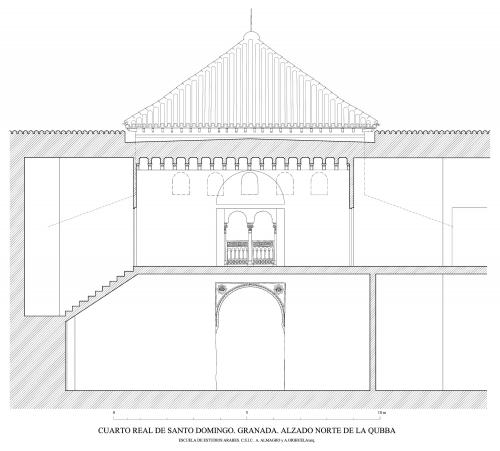 Cuarto Real de Santo Domingo (Granada) - Alzado Norte Qubba inicial