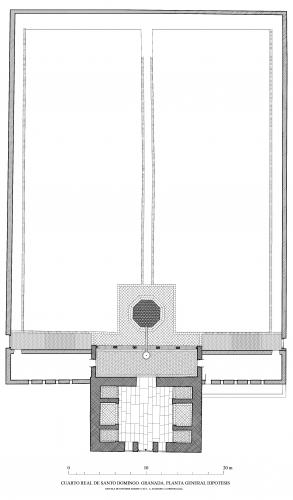 Cuarto Real de Santo Domingo (Granada) - Planta general hipótesis