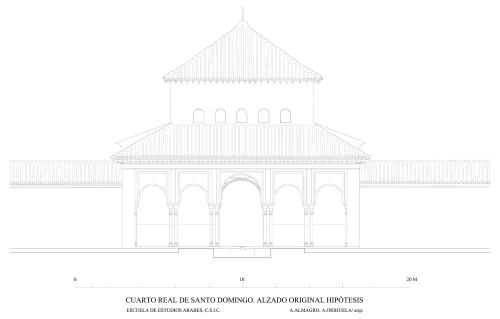 Cuarto Real de Santo Domingo (Granada) - Alzado Norte Qubba hipótesis