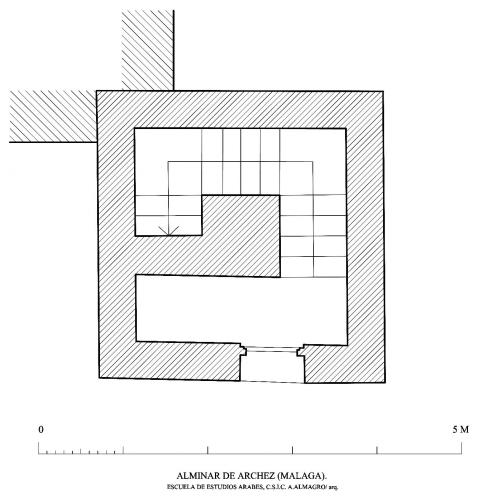 Alminar de la mezquita de Archez (Málaga) - Planta