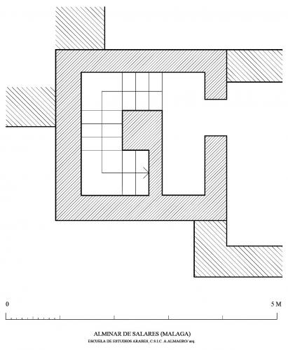 Alminar de la mezquita de Salares (Málaga) - Planta
