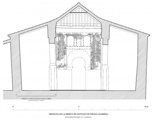 Mezquita-Ermita de Santiago (Fiñana, Almería) - Sección transversal