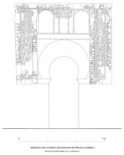 Mezquita-Ermita de Santiago (Fiñana, Almería) - Alzado mihrab