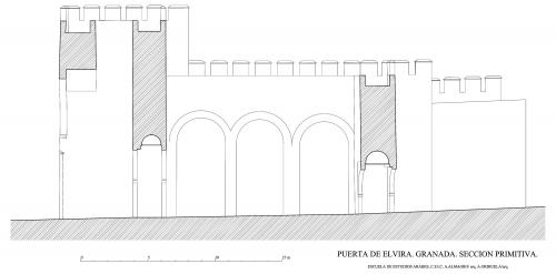 Puerta de Elvira (Granada) - Sección hipótesis
