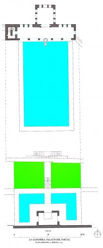 Palacios del Partal. Alhambra (Granada) - Planta hipótesis Partal Bajo