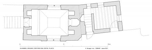 Palacios del Partal. Alhambra (Granada) - Planta del oratorio del Partal