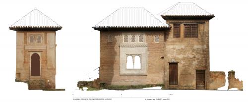 Palacios del Partal. Alhambra (Granada) - Alzados oratorio del Partal