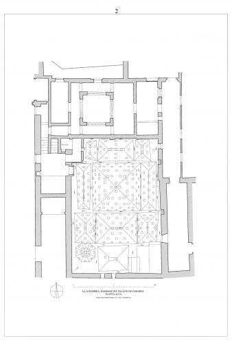 Hammam del palacio de Comares (Granada) - Planta extradós de bóvedas