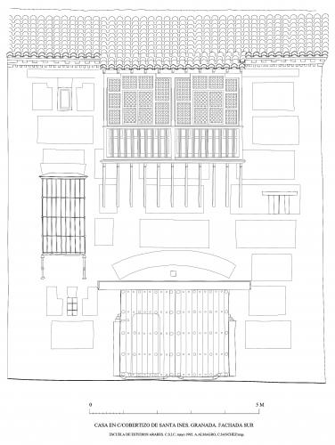 Casa Cobertizo de Santa Inés (Granada) - Alzado actual